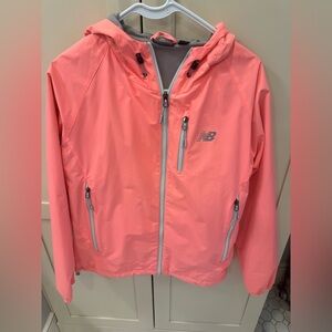 New Balance Coral Pink Hooded Windbreaker Jacket
